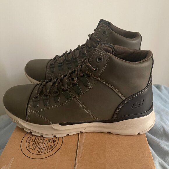 Men's Skechers Classic Fit, Air Cooled, Memory Foam, Army Style Sneakers SZ 11 - Picture 5 of 9